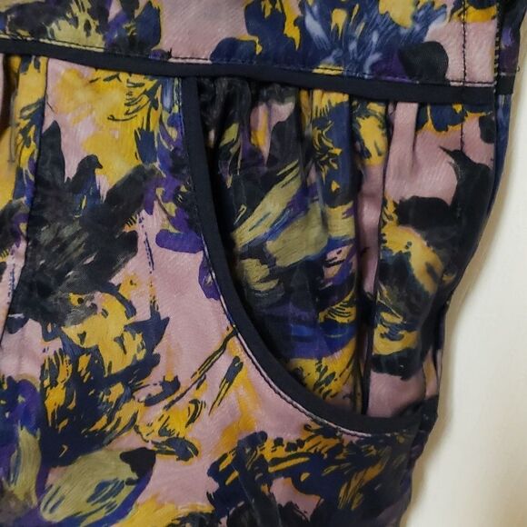 🌹Boho Darling Water Floral Print with sheer black overlay and pockets sz S - Picture 6 of 9